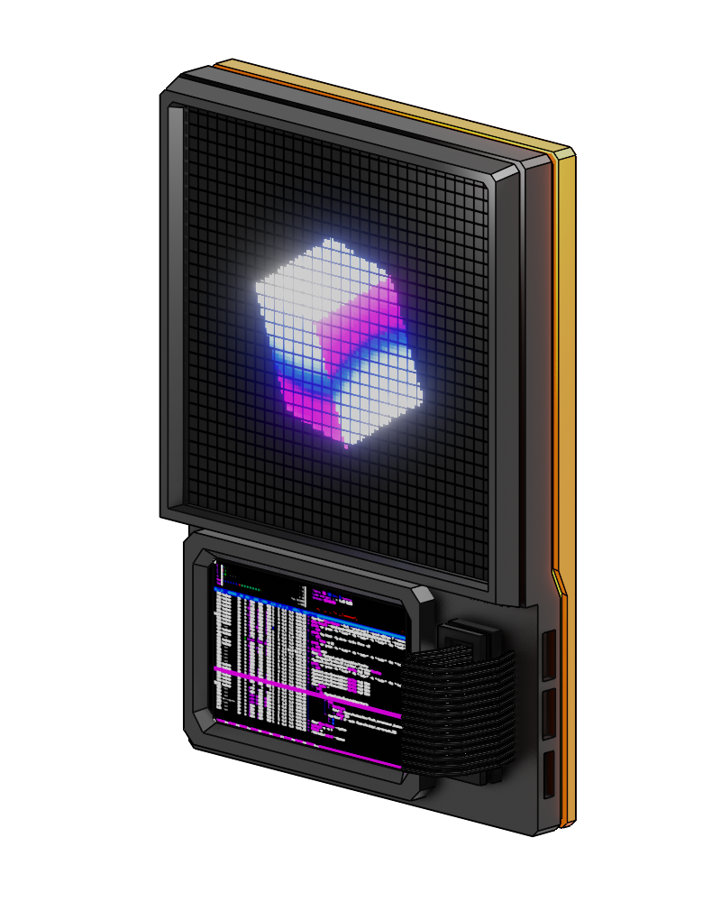 Mockup and rendering of the hardware for the hardware co-pilot platform.