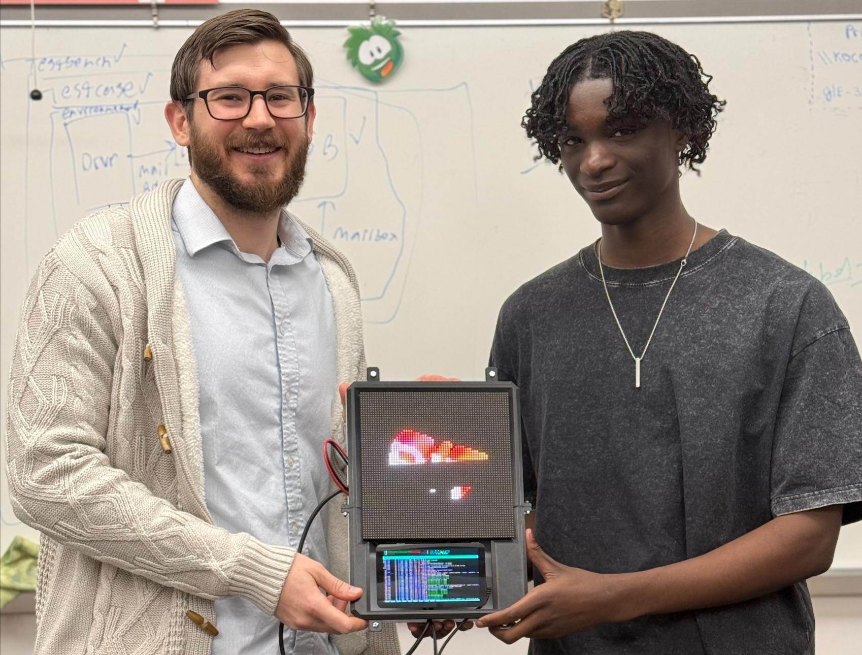 RenCTF hardware platform with Dr. Zuzak and RenAaron Ellis.